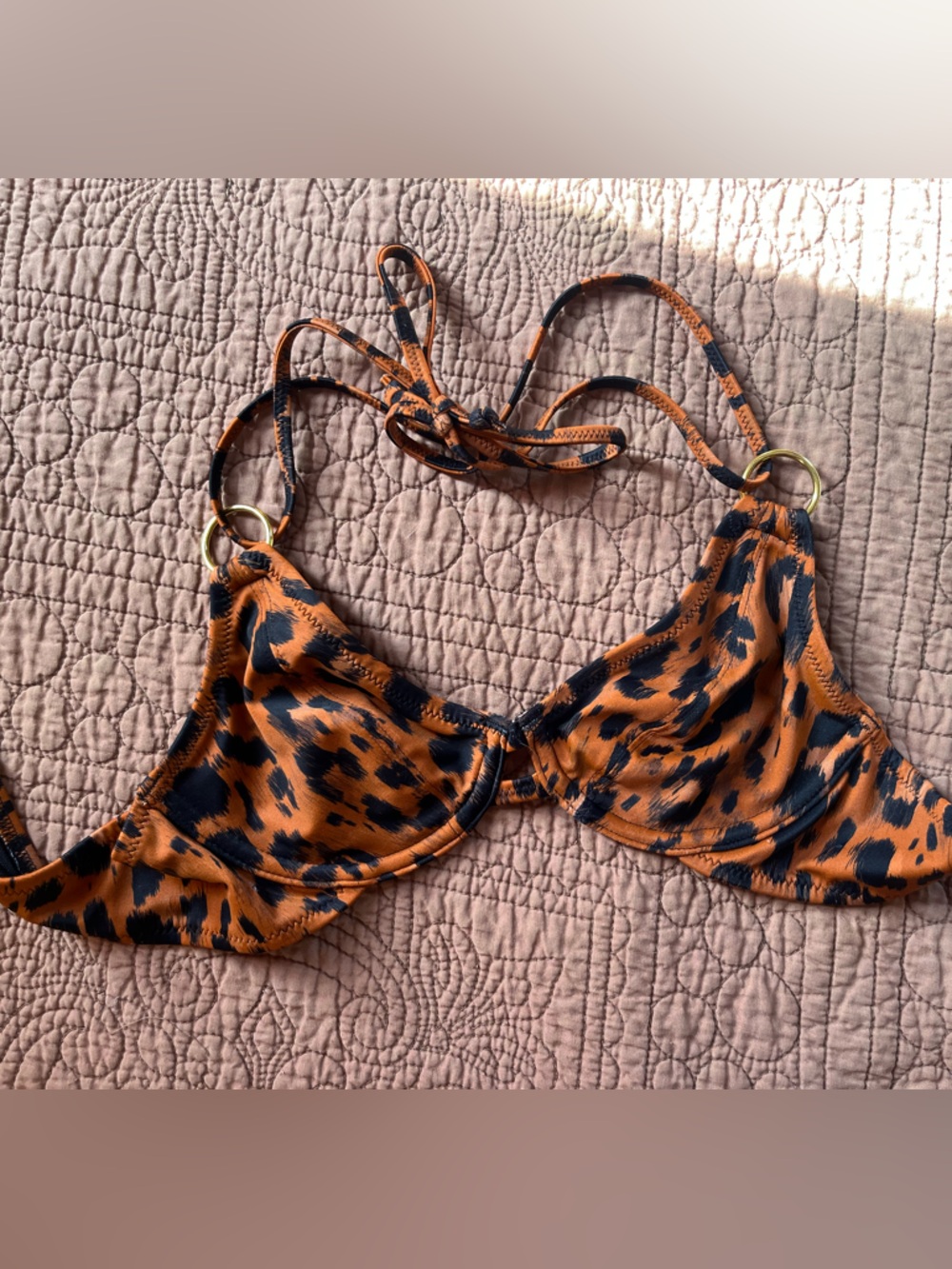 Freya leopard bikini halter top 30c